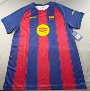 FC Barcelona Barca Home Soccer Jersey Spotify Blue Red NWT Adult L